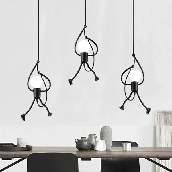 Hanglamp | Retro-stijl | IJzer met decoratieve bevestiging