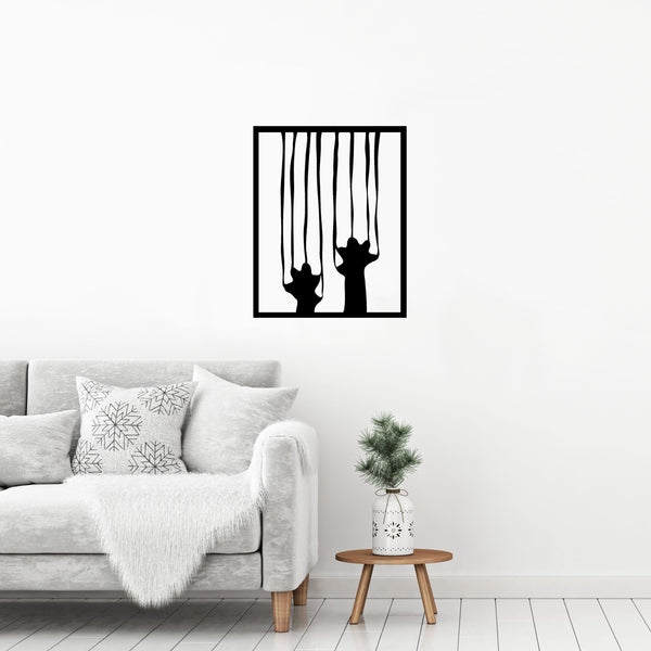 Metalen wanddecoratie – Unieke Wandversiering – Duurzaam Materiaal, Moderne Stijl