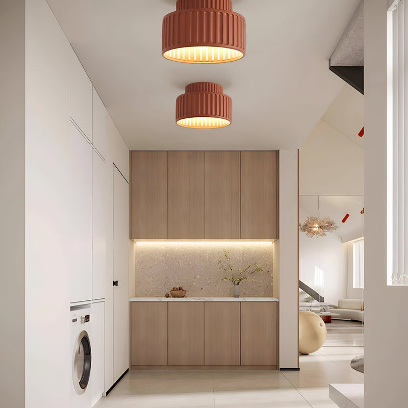 Plafondlamp – Geribbeld ontwerp – Kunsthars, tijdloze elegantie voor elke ruimte
