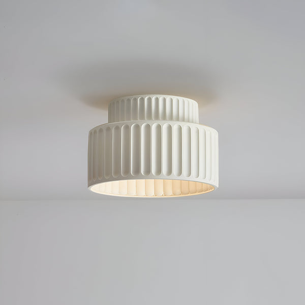 Plafondlamp – Geribbeld ontwerp – Kunsthars, tijdloze elegantie voor elke ruimte
