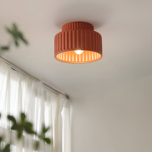 Plafondlamp – Geribbeld ontwerp – Kunsthars, tijdloze elegantie voor elke ruimte