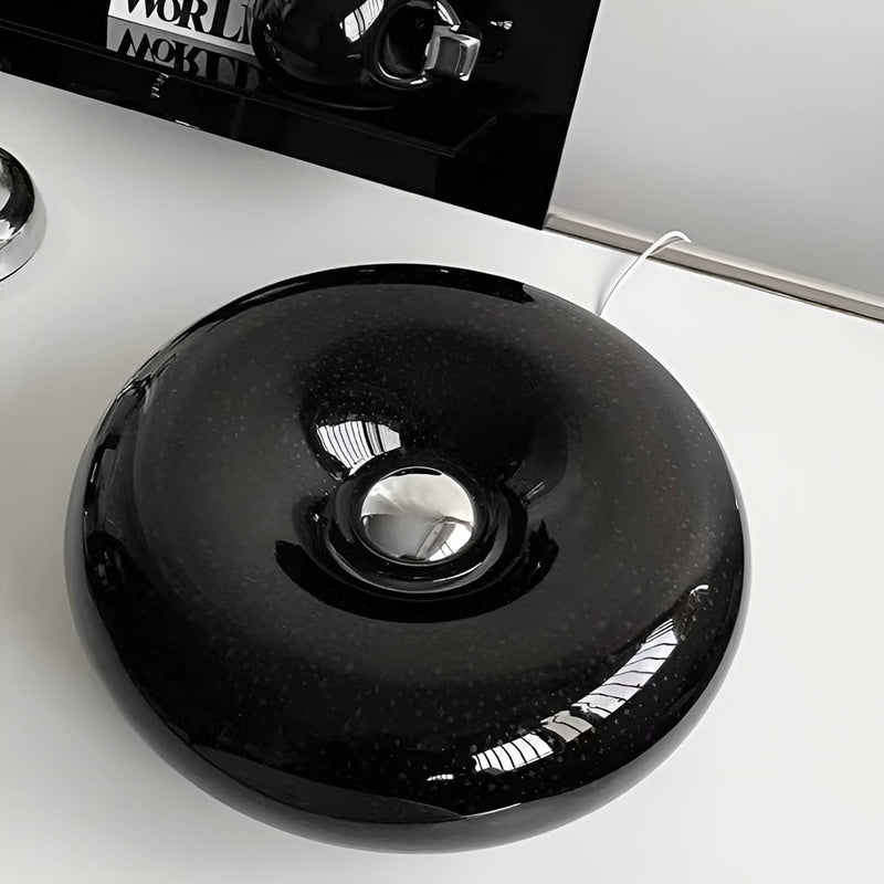 Decoratieve Glazen Tafellamp – Bauhaus Donut Lamp – Geschikt voor Binnengebruik