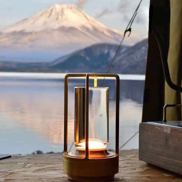 Tafellamp | Stijlvolle lantaarn | Metaal en glas, ideaal voor binnen- en buitendecoratie