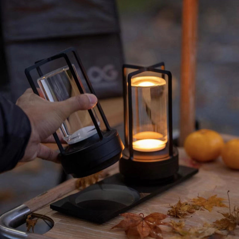 Tafellamp | Stijlvolle lantaarn | Metaal en glas, ideaal voor binnen- en buitendecoratie