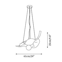 Hanglamp – Bladvormig ontwerp – Geschikt voor binnengebruik, energiezuinig verlichting