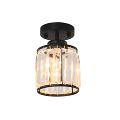 Hanglamp – Moderne halfronde kristalontwerp – Elegante halogeenverlichting voor gang