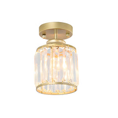 Hanglamp – Moderne halfronde kristalontwerp – Elegante halogeenverlichting voor gang