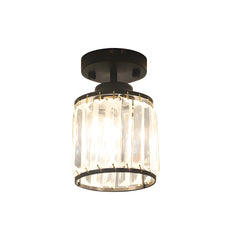 Hanglamp – Moderne halfronde kristalontwerp – Elegante halogeenverlichting voor gang