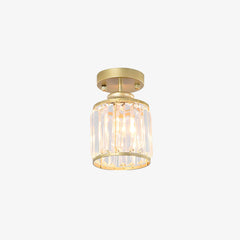 Hanglamp – Moderne halfronde kristalontwerp – Elegante halogeenverlichting voor gang