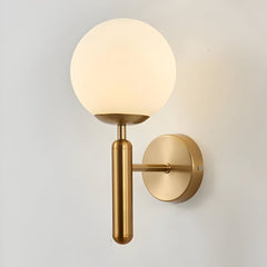 Wandlamp – LED met glanzende bol – Koper, voor interieurdecoratie