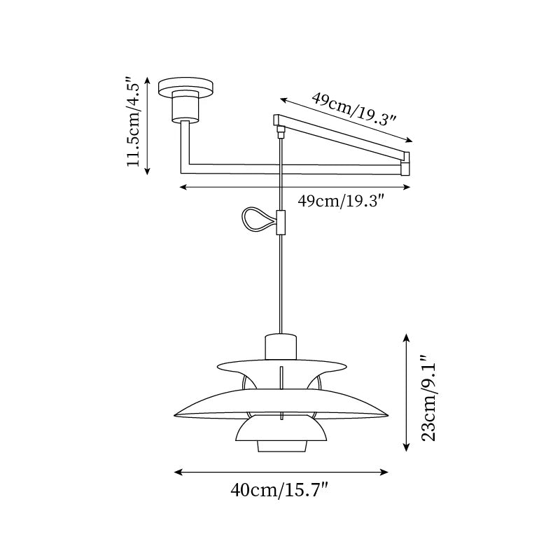Hanglamp met Swing Arm – Verstelbare arm – Geschikt voor diverse interieurstijlen