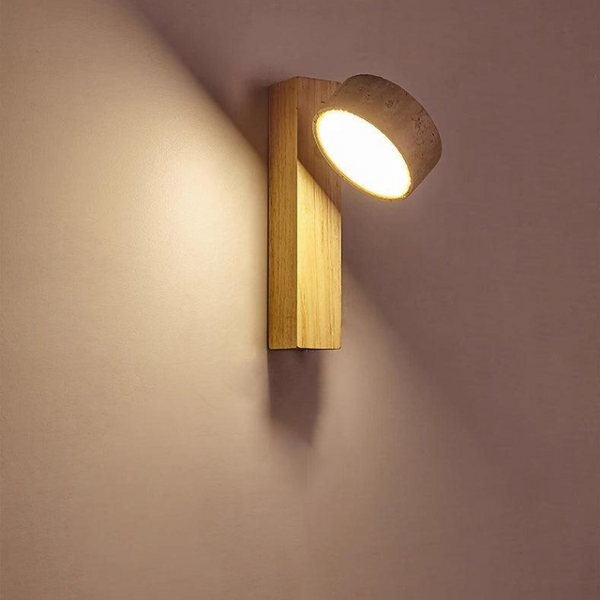 Wandlamp – Stijlvolle natuurstenen lamp – Off-white travertin materiaal