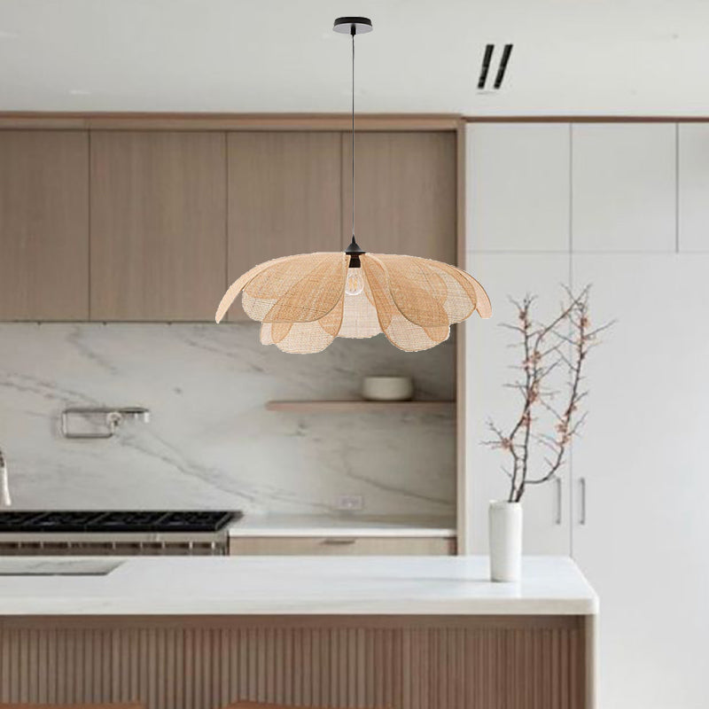 Rattan Hanglamp – Bloemvormig ontwerp – Geschikt voor binnengebruik, duurzaam materiaal