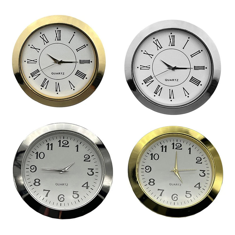 Mini Quartz Clock Insert | 55mm Round Clock Head for Handicrafts & Replacement