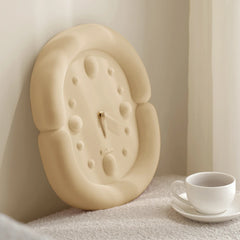 Korean Style 3D Suede Wall Clock | Elegant & Modern Home Décor