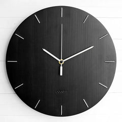 Modern Round Wooden Wall Clock | Silent Non-Ticking Quartz Clock for Home & Office