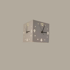 Modern Double-Sided Corner Wall Clock | Silent & Light-Sensitive Design