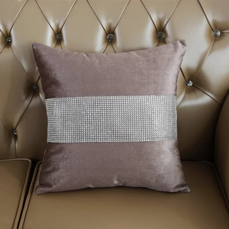 Fluwelen Kussenhoes | Glanzend Diamantpatroon | Luxe Decor voor Bank 