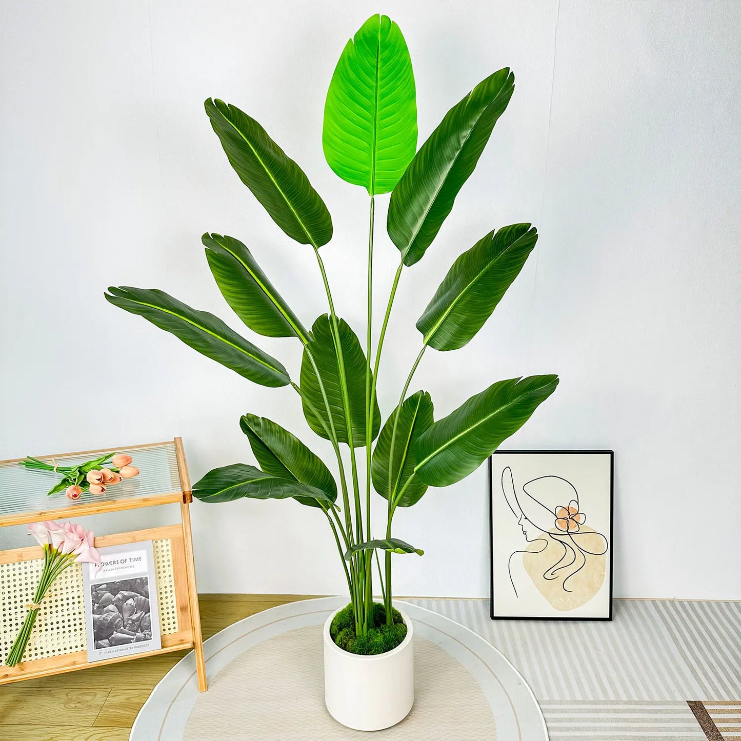 Plastic Bloempot met Keramische Look | Nordic Plantenpot voor Woningdecoratie