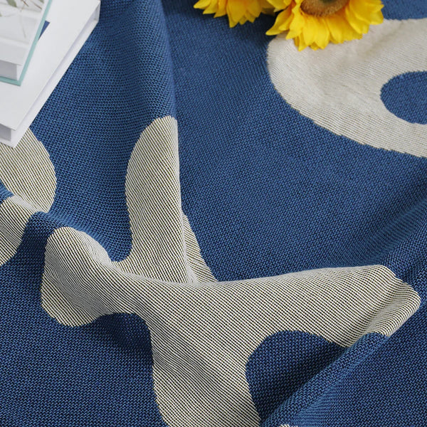 Textile City Blue Coral Tapestry | Stylish Throw Blanket & Sofa Cover - POUEV