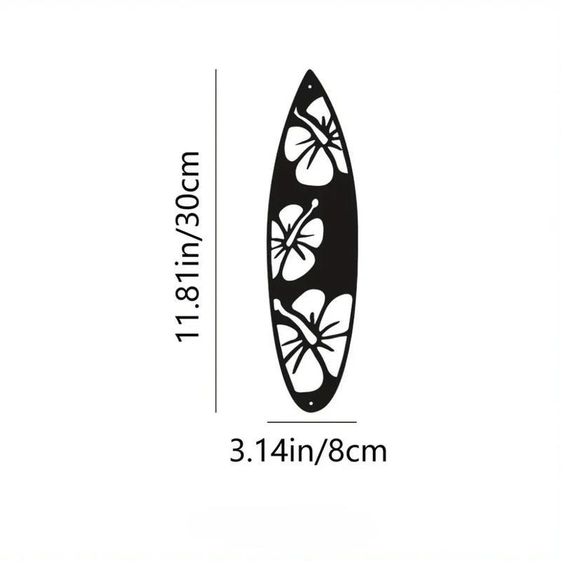 Decorative Leaves Metal Wall Art: Set of 2 | Black Metal Hanging Leaves | Elegant Iron Art