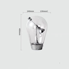 Vintage Glass Desk Lamp | Industrial Table Lamp - POUEV