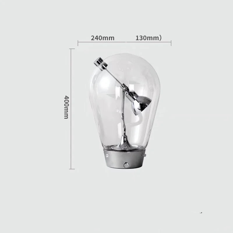 Vintage Glass Desk Lamp | Industrial Table Lamp - POUEV