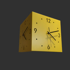 Modern Double-Sided Corner Wall Clock | Silent & Light-Sensitive Design
