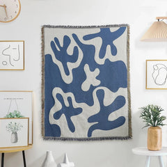 Nordic Geometric Tapestry | Luxury Sofa Cover & Decorative Blanket - POUEV