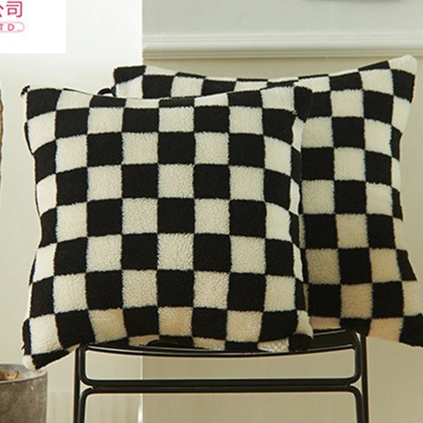 Nepbont Kussenhoes - Geruit Design - Decoratieve Sofa Kussenhoes