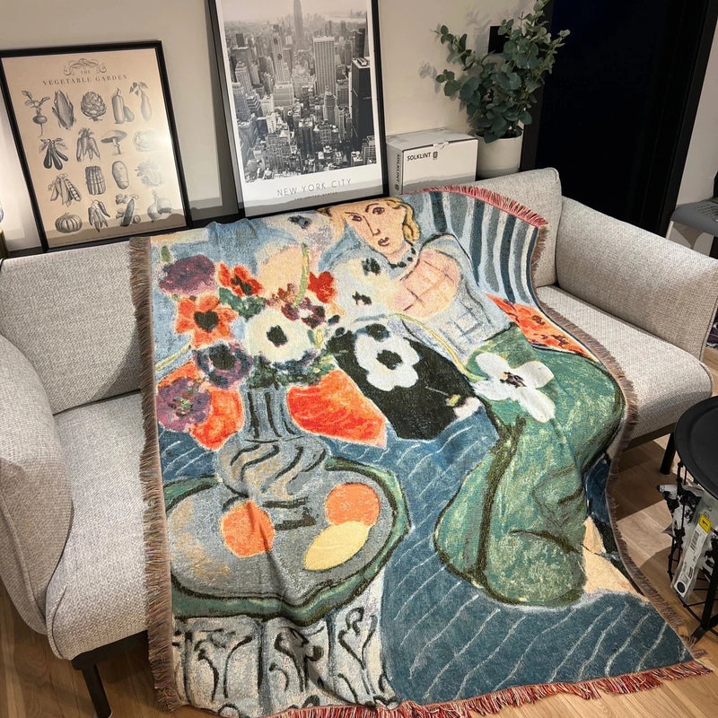 Henri Matisse-Inspired Casual Blanket | Stylish Tapestry Throw - POUEV