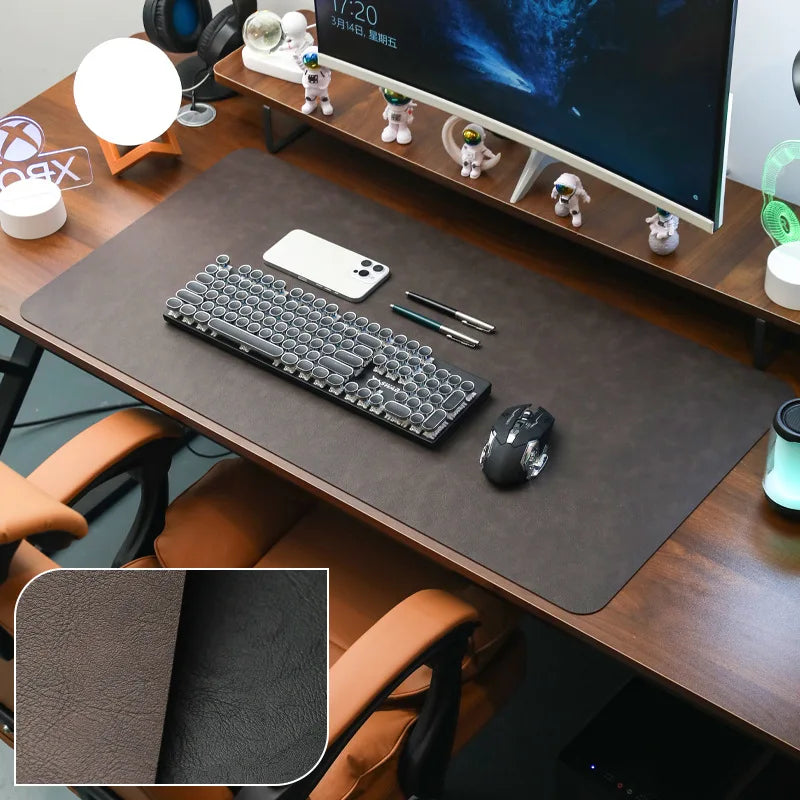 Bureau onderlegger | Antislip PU leer | Gaming en werkplek organizer - POUEV