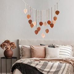 Boho Macramé Wandtapijt | Macramé Bladveer Wandhanger | Boho Wandkunst voor Woonkamer en Slaapkamer