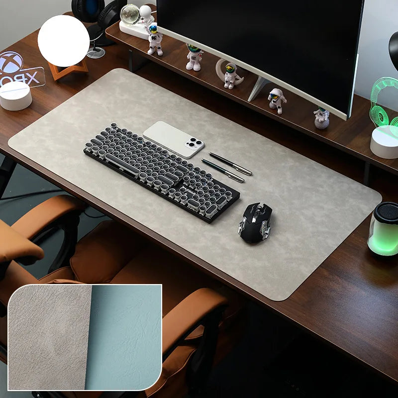 Bureau onderlegger | Antislip PU leer | Gaming en werkplek organizer - POUEV