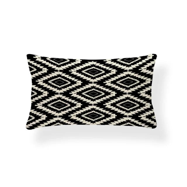 Rechthoekige Kussenhoes | Geometrisch Zigzag Design | Scandinavische Stijl