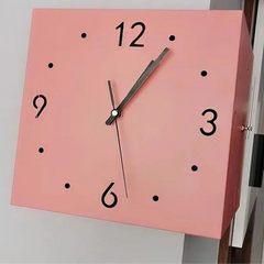 Modern Double-Sided Corner Wall Clock | Silent & Light-Sensitive Design