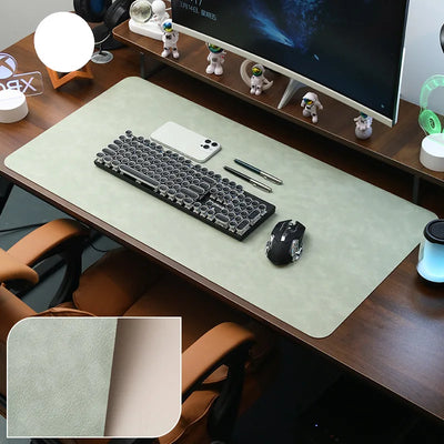 Bureau onderlegger | PU leer | Antislip functie — green apricot