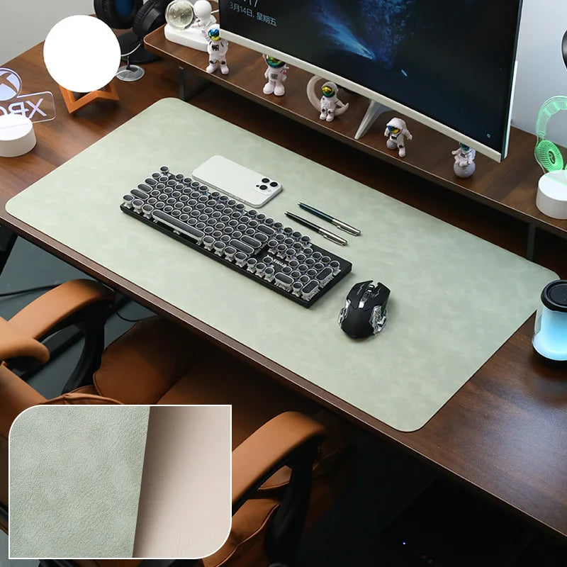 Bureau onderlegger | Antislip PU leer | Gaming en werkplek organizer - POUEV