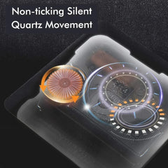 Minimalist Transparent Wall Clock | Silent Acrylic Wood Grain Design