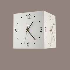 Modern Double-Sided Corner Wall Clock | Silent & Light-Sensitive Design