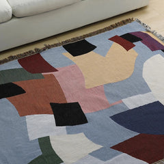 Nordic Geometric Tapestry | Luxury Sofa Cover & Decorative Blanket - POUEV