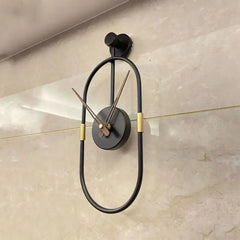 Modern Minimalist Metal Wall Clock | Iron Art Design | 38x14 cm
