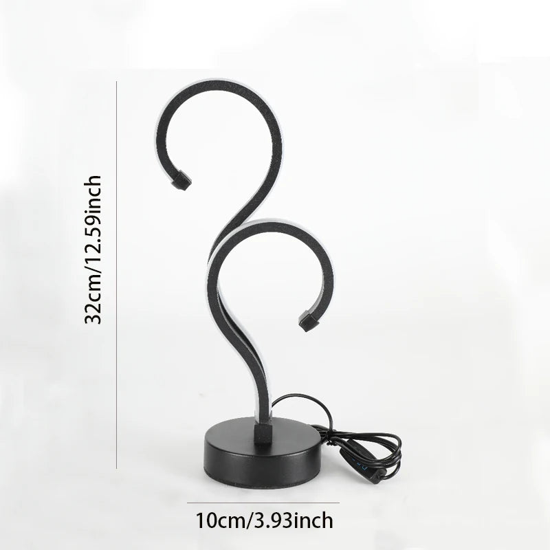 Creative Double Question Mark Desk Lamp | USB Three-Color Dimming - POUEV