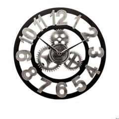 Industrial Metal Gear Wall Clock | Rustic Moving Gear Clock | Housewarming Gift