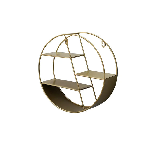 Wall-Mounted Circular Floating Shelf | Decorative Nordic Storage Rack for Plants & Décor - POUEV