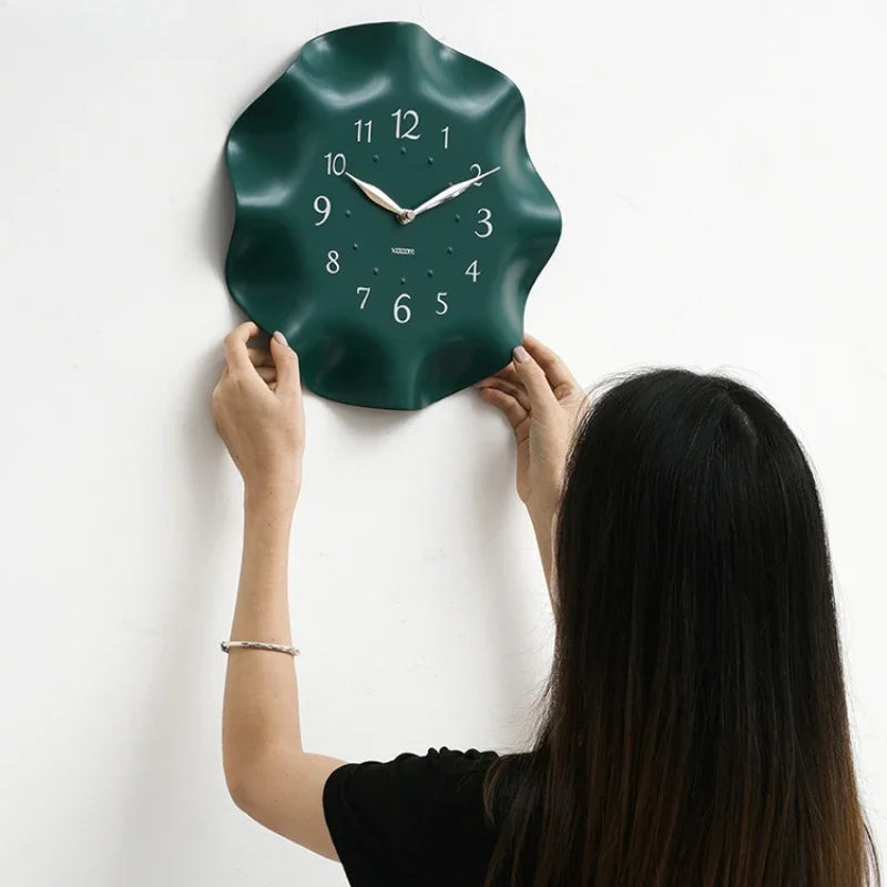 Modern Minimalist White Wall Clock | Elegant Home & Living Room Décor
