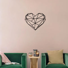 Heart-Shaped Metal Wall Decor | Minimalist Line Art
