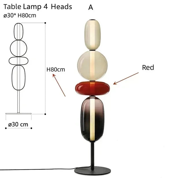 Italian Designer Colored Glass LED Floor Light | Creative Candy Lights - POUEV
