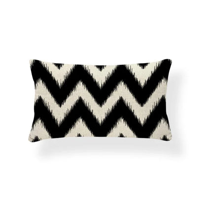 Rechthoekige Kussenhoes | Geometrisch Zigzag Design | Scandinavische Stijl