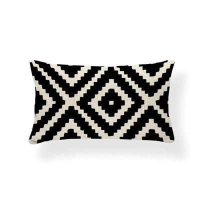 Rechthoekige Kussenhoes | Geometrisch Zigzag Design | Scandinavische Stijl